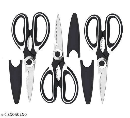 5-in-1 Heavy Duty Kitchen Scissors – Chicken Bone Cutter, Vegetable Chopper, Nutcracker & Bottle Opener (Stainless Steel)