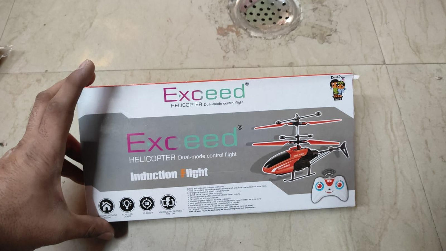 2-in-1 Smart Induction Remote Control Helicopter – Indoor & Outdoor Flying Toy (Assorted Colors)