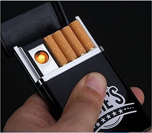 Stylish 2 in 1 USB Rechargeable Cigarette Case with Lighter