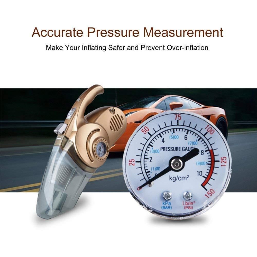 2-in-1 High Power Car Vacuum Cleaner with Built-in Tyre Inflator – Portable Handheld Air Pump & Dust Cleaner