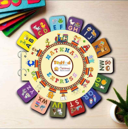 TodFod Natkhat Express™ A–Z Alphabet Learning Activity Book for Kids (Ages 2–5) | Interactive Early Education Gift