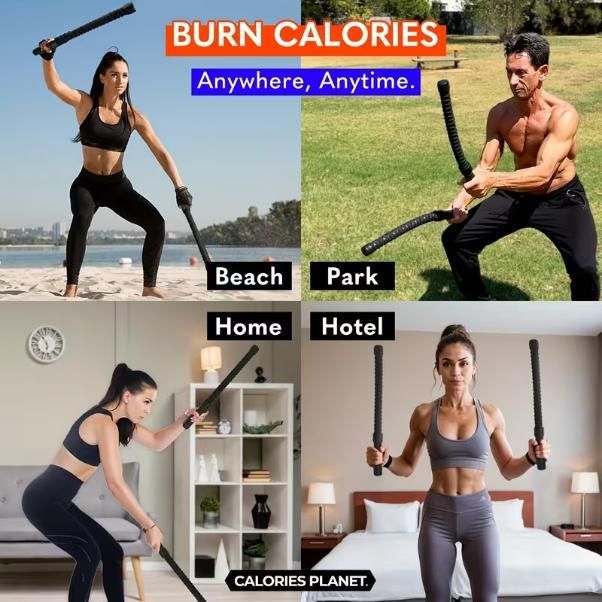 2PCS Portable Wireless Battle Rope – Ropeless Strength & Cardio Training Set